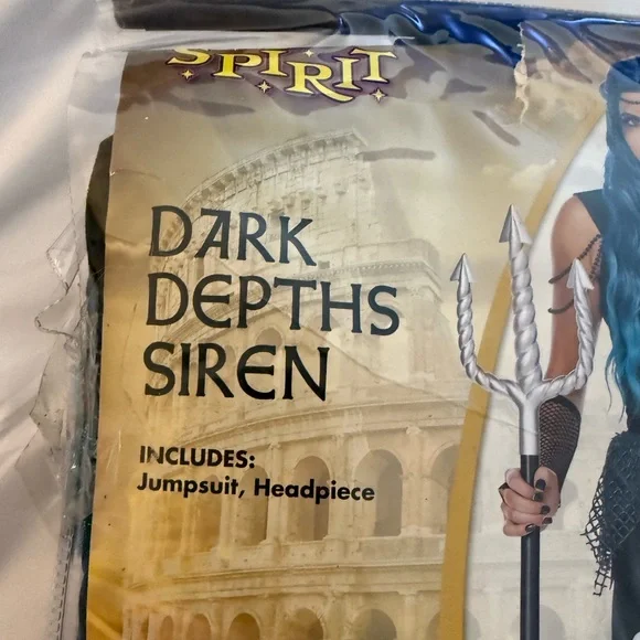 Spirit Halloween Dark Depths Siren Costume New - Picture 3 of 5